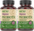 DEVA Vegan Probiotic 5 Billion CFU 2-Pack – Dairy-Free FOS Prebiotics Probiotics &amp Postbiotics Digestive Health Gut Support 90 Vegan Caps Ea