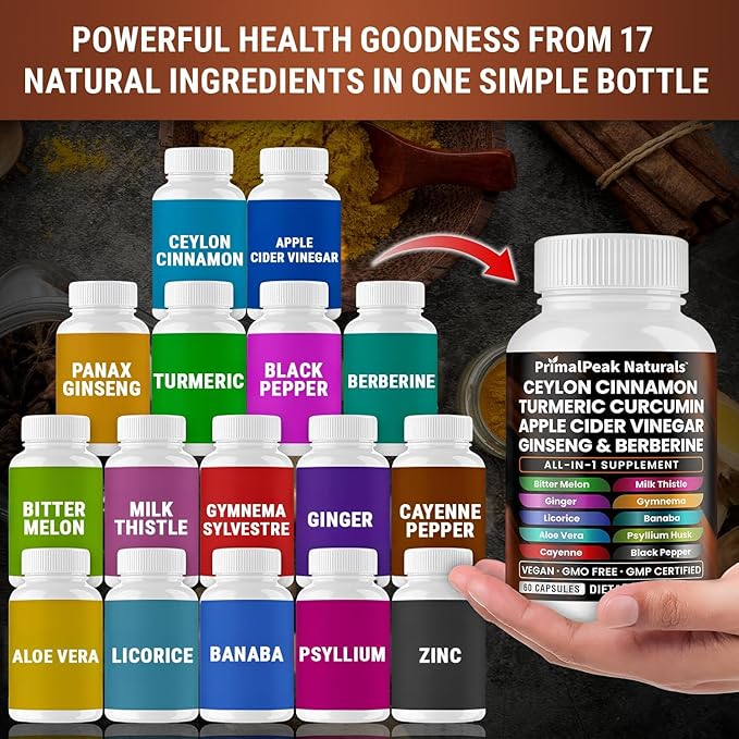 Cortisol Supplements for Women and Men with Magnesium Ashwagandha Rhodiola Rosea L-Theanine &amp Ceylon Cinnamon Apple Cider Vinegar Turmeric Curcumin Panax Ginseng Berberine Vegan Capsules