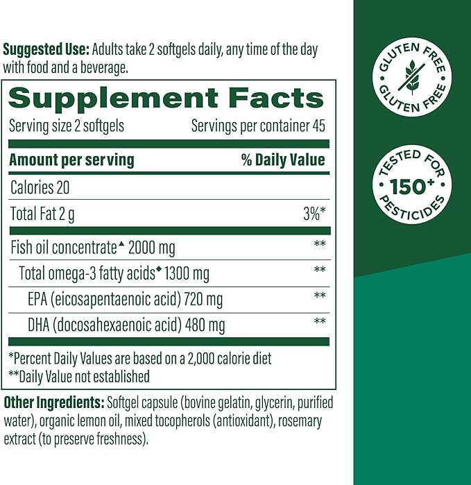 MegaFood Magnesium 300 mg (60 Capsules) &amp Omega-3 Fish Oil (90 Softgels) Bundle - Magnesium Glycinate Citrate &amp Malate for Heart &amp Nerve Health - Fish Oil for Heart Brain Joint &amp Im