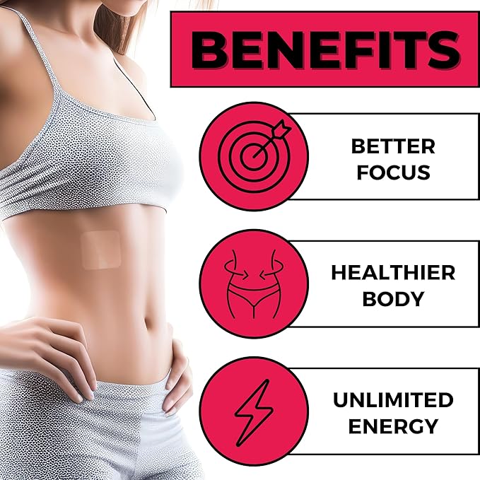 B12 Patches (Pack of 72) - 100% Natural Vitamin Patch for Women Energy Focus &amp Body Support Self-Adhesive Transparent Stickers - Enhanced Formula
