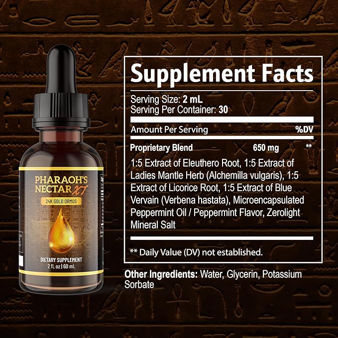 Ultra-Pure 99.9% Liquid Gold - 24K Monoatomic Gold Ormus - Third Eye Awakening Pineal Gland Decalcification Awaken DNA Unlock Light Speed Manifestation - Pharaoh's Nectar XT 2 Pack