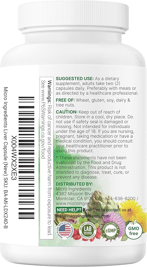 Liver Advanced+ 480 Veggie Capsules | 20-in-1 Complex + Milk Thistle Dandelion NAD NAC ALA TUDCA Glutathione Artichoke Turmeric &amp Astragalus | Non-GMO Gluten Free