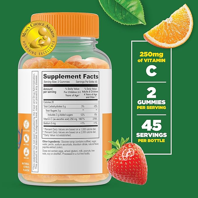 Lifeable Multivitamin Kids + Vitamin C Kids Gummies Bundle - Great Tasting Vitamin Supplement Gluten Free GMO Free Chewable Gummy