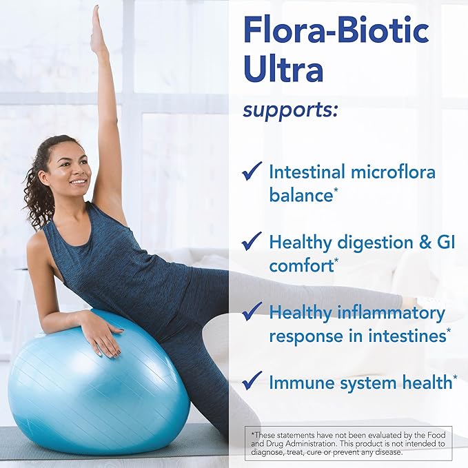 Patient One Flora-Biotic Ultra | Probiotic Supplement to Support Balanced Intestinal Flora* | 47.5 Billion CFU Plus 10 Probiotic Strains | 60 Capsules