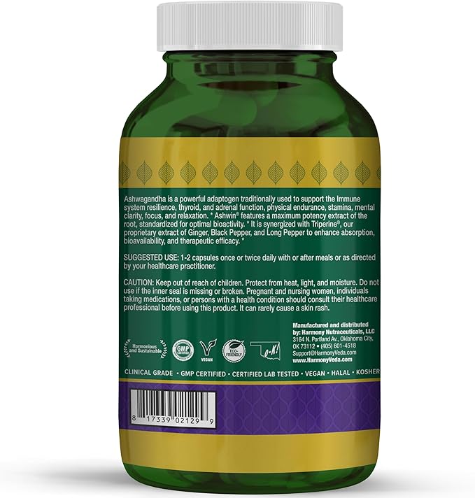 Ashwin® Liposomal Ashwagandha High Potency Root Extract for Stress Resilience &amp Vitality with Triperine® Absorption Complex – Dr. Gumman’s Clinical‑Grade – 120 Vegan Capsules – Made in USA