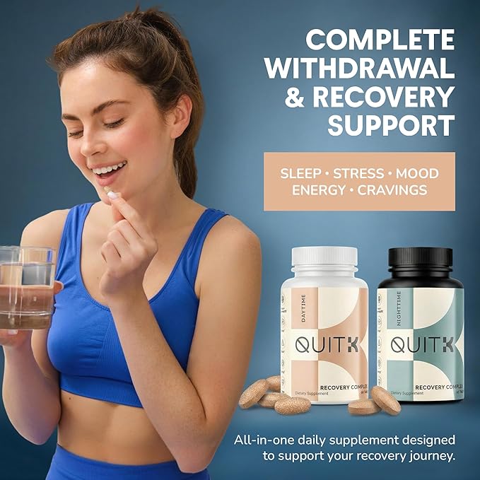 Withdrawal and Detox Support 90 Day Recovery Complex – Sleep Energy Stress Mood &amp Craving Support – Daily Supplement - Magnesium Glycinate Ashwagandha GABA L-Theanine Agmatine &amp More
