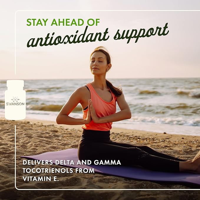 Swanson Double Strength Tocotrienols Antioxidant Supplement for Heart-Health-Conscious Adults with Delta- and Gamma-Tocotrienols (60 Liquid Capsules 100 mg Each 3 Pack)