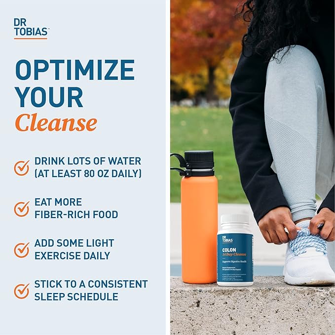 Dr. Tobias Colon Cleanse - Constipation Relief &amp Gut Health Support for Women &amp Men | 14 Day Colon Cleanser for a Gentle Colon Detox &amp Gut Flush - 3 Bottles of 28 Capsules