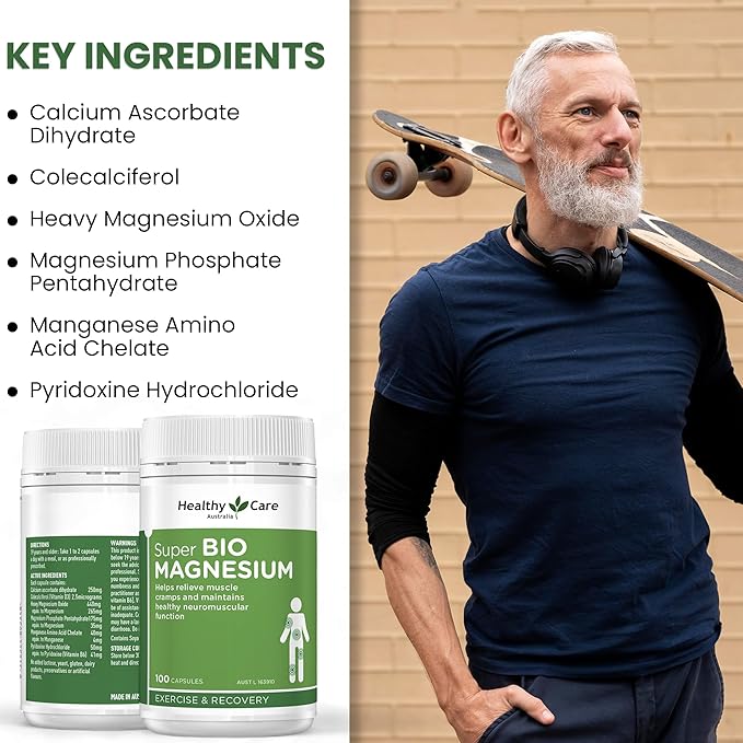 Healthy Care Super Bio Magnesium 100 Capsules