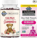 Garden of Life Organics Kids Gummy Vitamins - Fruit - Certified Organic &amp Dr. Formulated Women's Probiotics Once Daily 16 Strains 50 Billion 30 Count (Pack of 1)