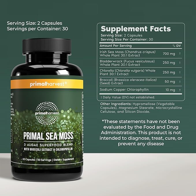 Primal Harvest Daily Two-Step Routine | NAD+ + Sea Moss | 2 Pack | 30 Day Supply