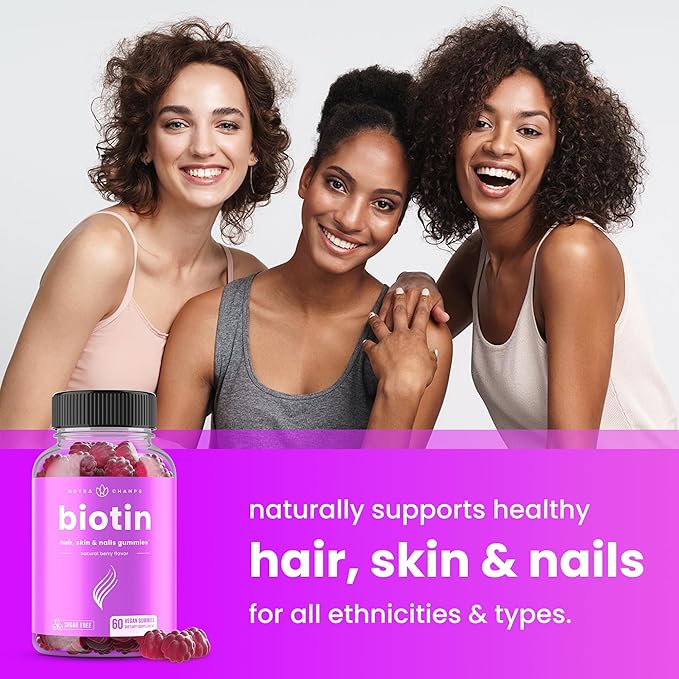 NutraChamps Complete Biotin Bundle for Hair Skin &amp Nails. Biotin &amp Biotin+