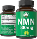 NMN Supplement Ultra High Strength Stabilized Nicotinamide Mononucleotide 500mg Per Capsule. 2 Capsules = 1000mg of NMN. Boost NAD Levels. Healthy Aging NAD+ Supplements for Men and Women