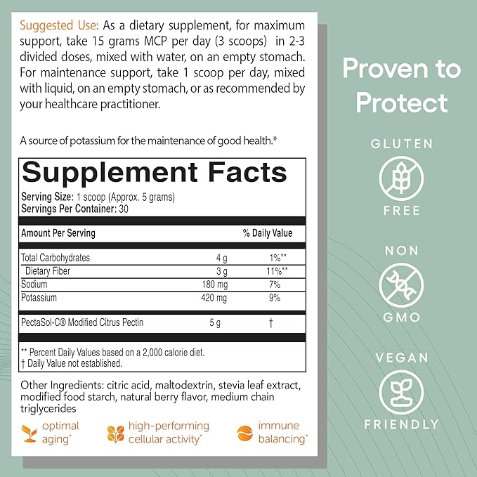 PectaSol Modified Citrus Pectin – 551g Berry Powder – Total-Body Health Supplement to Support Heart Immune System Inflammation Response &amp Healthy Aging + Maintain Healthy Galectin-3 Levels