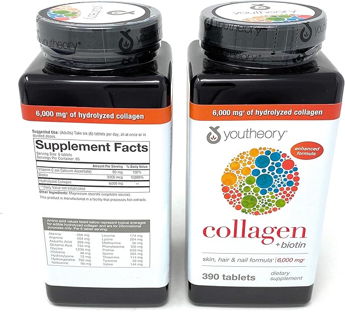 Youtheory Collagen Advanced Formula Tablets - 390 ct (2-Pack for 780 Ct)