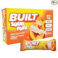 BUILT Bar Sour Puff Protein Bars - Sweet Peach Punch - 16g Protein Snack Bars with Collagen - Calorie Conscious &amp Gluten Free - 12 Count