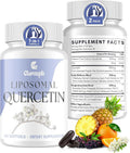 Quercetin with Bromelain | Liposomal Quercetin Supplements with Higher Absorption for Respiratory &amp Immunity* | Quercitin 1000mg with Vitamin C &amp Zinc 120 Softgels (60 Day Supply)