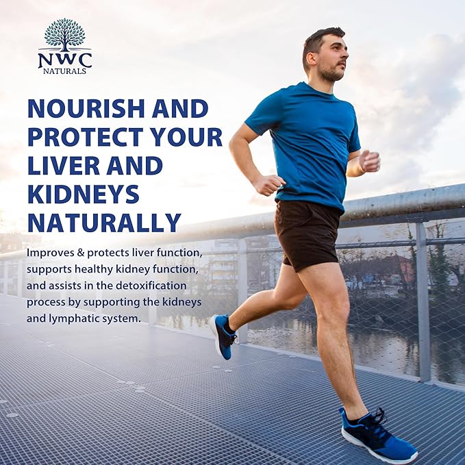 NWC Naturals Transfer-Tox Liver &amp Kidney Detox and Support Milk Thistle Detox Cleanse Liver Support Supplement for Vital Health &amp Kidney Function for Men &amp Women Vegetarian Approved
