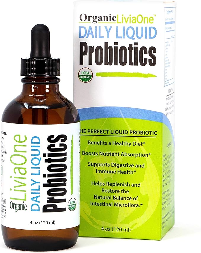 LiviaOne Daily Liquid Probiotics for Kids and Daily Liquid Probiotics for Adults Bundle 6 Fl Oz (Pack of 2)