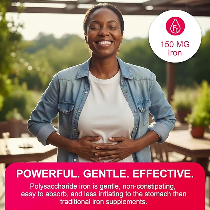 i-max Iron Supplement 150 mg Vitamin C 250 mg &amp B12 1000 mcg Iron Supplement Treatment for Women &amp Men Once Daily 100 Capsules