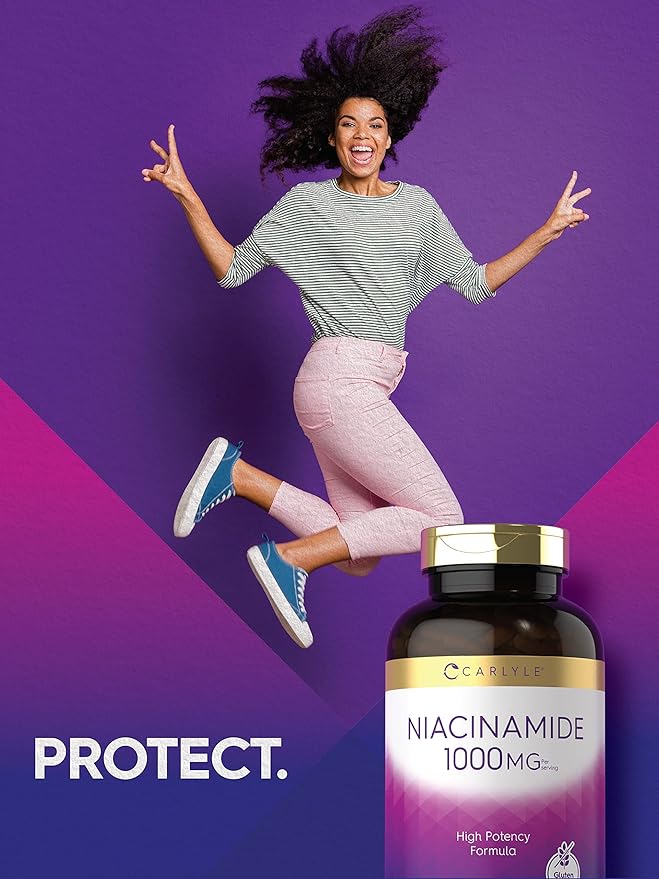 Carlyle Niacinamide 1000 mg | 400 Capsules | High Potency Formula | Non-GMO Gluten Free Supplement