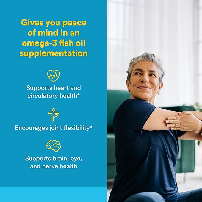 Natural Factors RxOmega-3 Ultra Strength - Brain &amp Heart Health Support - Eye Health Supplement with EPA &amp DHA - Supplement with Omega-3 Fatty Acids - 150 Softgels (75 Servings)