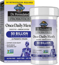 Garden of Life Probiotics for Men Dr Formulated 50 Billion CFU 15 Probiotics for Digestive Health + Organic Prebiotic Fiber Colon &amp Immune Support Daily Gas Relief Shelf Stable 30 Capsules