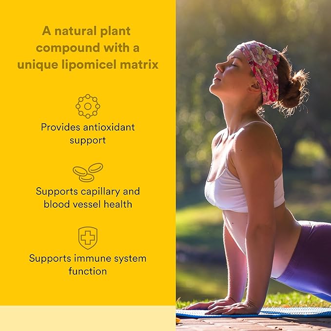 Natural Factors Quercetin LipoMicel Matrix - Supports Immune Health &amp Capillary Health - Antioxidant Support Supplement with Highly Absorbable Quercetin - 120 Softgels (120 Servings)