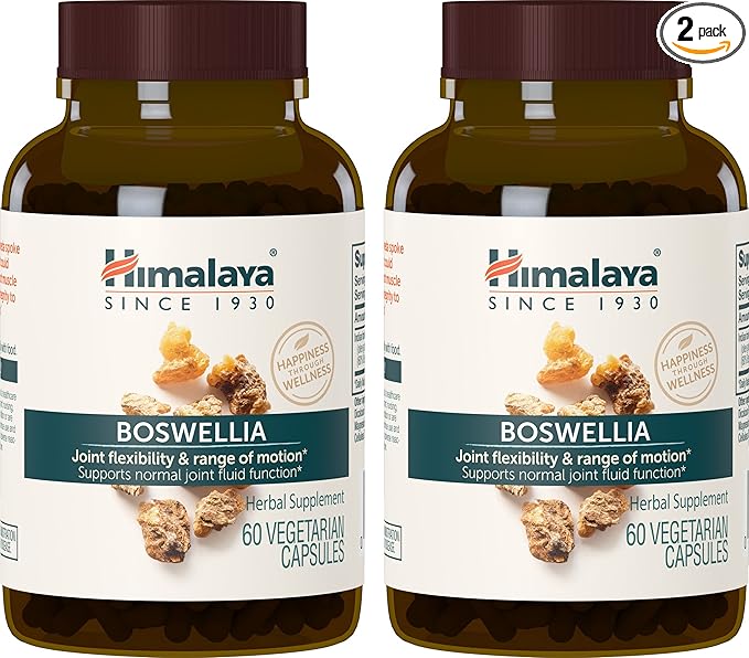Himalaya Boswellia Joint Support for Mobility and Flexibility Promotes Tissue Preservation 250 mg 60 Capsules 1 Month Supply 2 Pack