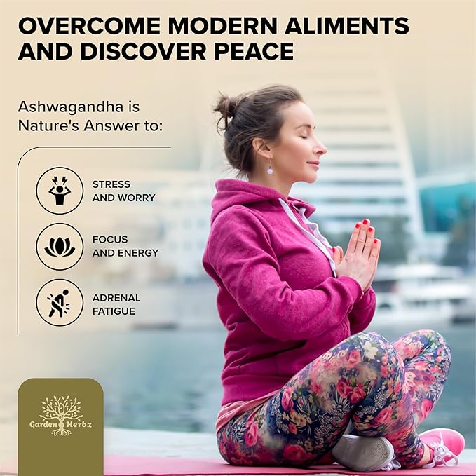 Organic Ashwagandha Root &amp Irish Sea Moss Capsules 3600 mg with Black Seed Oil &amp Burdock Root – Stress Mood Energy &amp Sleep Support Supplement for Women and Men – Vegan Non-GMO 120 Cap