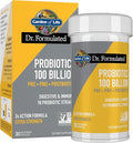 Garden of Life Dr. Formulated Pre Post &amp Probiotics 100 Billion CFU Once Daily 3-in-1 Complete Probiotics Prebiotics &amp Postbiotics Supplement for Women and Men – Extra Strength 30 Day Suppl