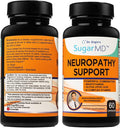 SugarMD Neuropathy Support Supplement – 60 Nerve Capsules with Alpha Lipoic Acid Benfotiamine &amp Vitamin D3 B6 B12 - Nerve Support for Feet Hands Fingers &amp Legs - 30 Day Supply