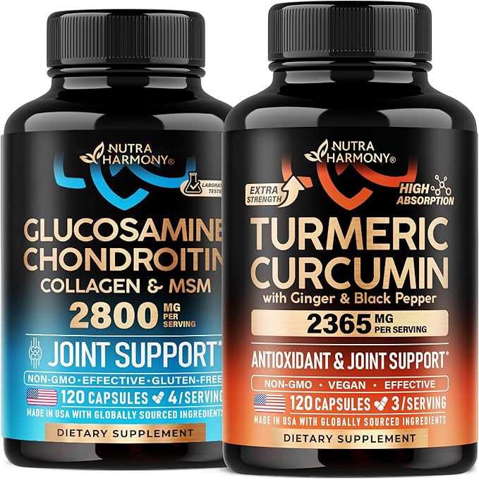 Glucosamine Chondroitin &amp Turmeric Curcumin Capsules