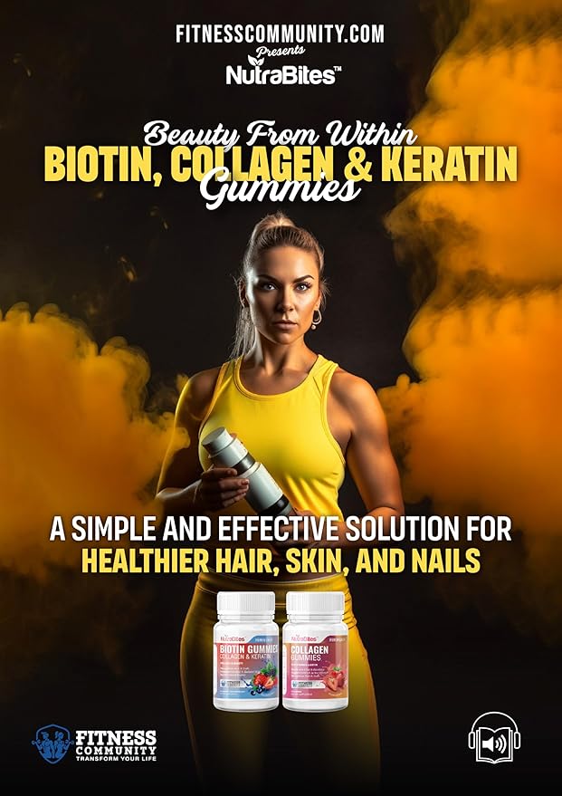 Radiance and Beauty Wellness Pack - Biotin Collagen Vitamin C and Superfruits Gummies - Supports Hair Skin &amp Nail Health - 4-Pack for Natural Glow