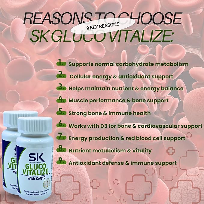 Gluco Vitalize Supplement with CoQ10 60 Capsules
