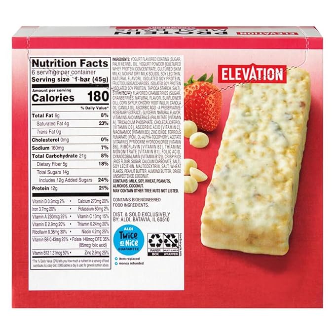 2-PACK Irresistible Delicious Strawberry Protein Meal Bars! Soft &amp Chewy Yogurt-Covered 12g Protein! Fuel Your Day with This 12-Pack of Pure Bliss!