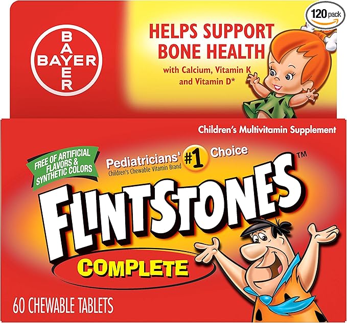 Flintstones Complete Children's Multivitamin Tasti Smooth Chewable Tablets - 60 ct Pack of 4