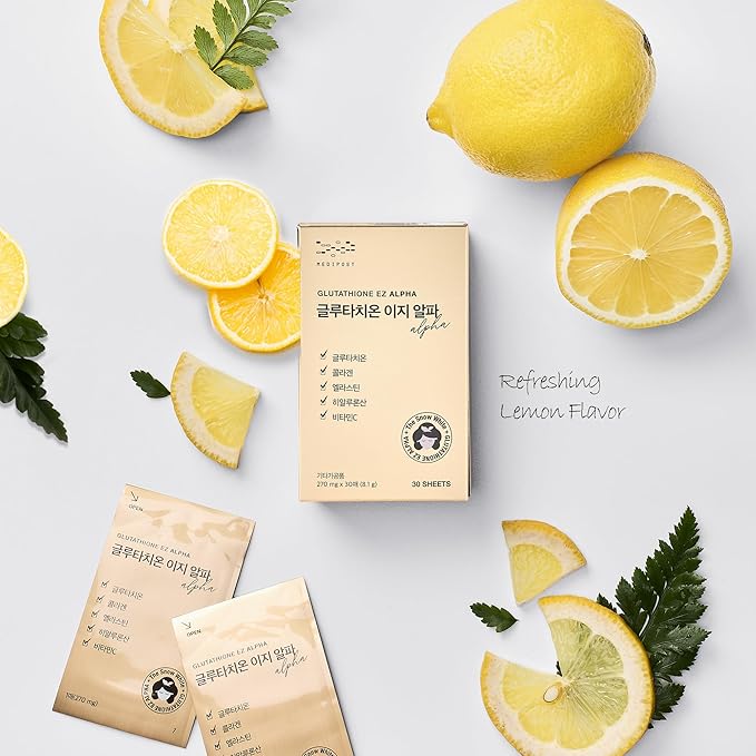 Glutathion EZ - Edible Flim Type Glutathione Collagen Elastin Hyaluronic Acid Vitamin C *As Advertised* - 270mg x 30 Films (8.1g)