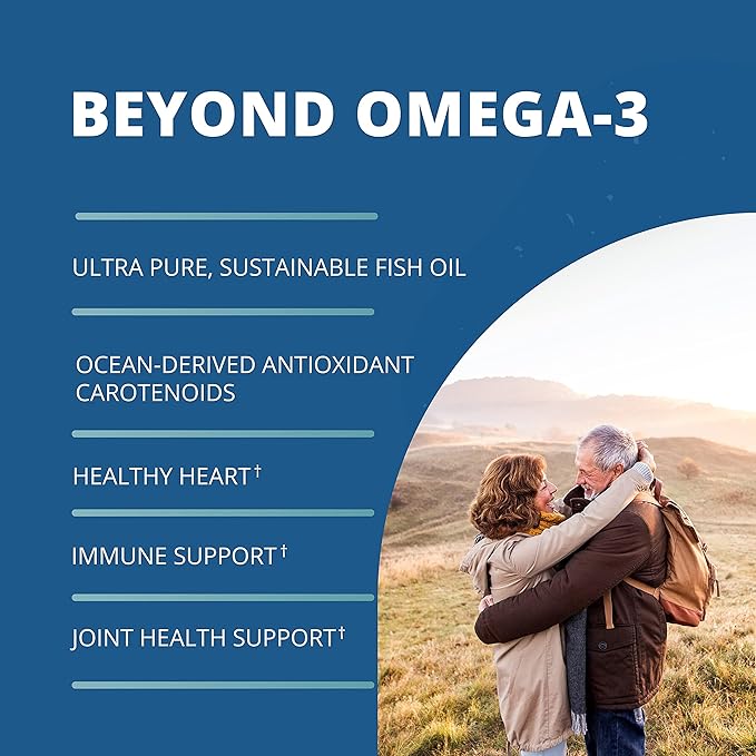 Garden of Life Oceans 3 Beyond Omega-3 with OmegaXanthin EPA DHA Supplements Fish Oil with 1200 mg Omega 3 Astaxanthin &amp Brown Seaweed Extract - 60 Softgels