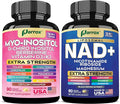 Myo-Inositol &amp NAD+ Bundle – Hormonal Metabolic &amp Cellular Energy Support with D-Chiro Inositol DIM Ashwagandha Liposomal NAD Resveratrol Turmeric &amp B Vitamins