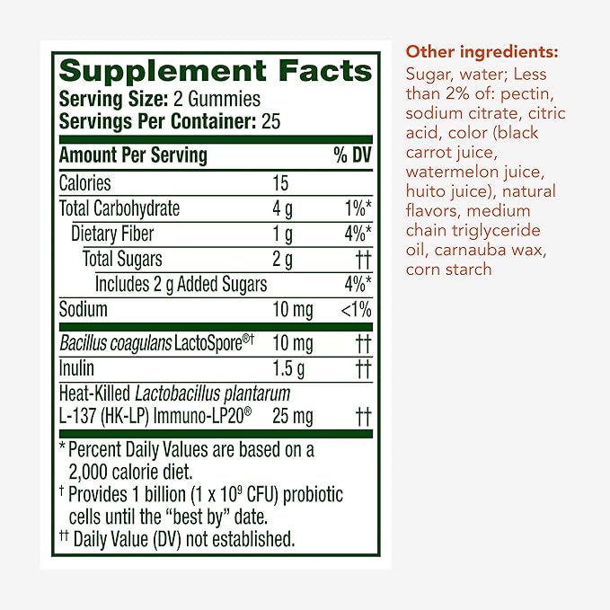Align Probiotic 3-in-1 Biotic Gummies Prebiotic + Probiotic + Postbiotic #1 Doctor Recommended Probiotic Brand‡ Helps Relieve Occasional Bloating* BlackBerry Flavor 50 Gummies
