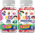 SUNNY SAM Magnesium Gummies for Kids &amp Zinc Gummies for Kids &amp Adults - Zinc Chewable Gummy for Immune Support - Powerful Natural Antioxidant Non-GMO Supplement for Children Men Woman Adults.