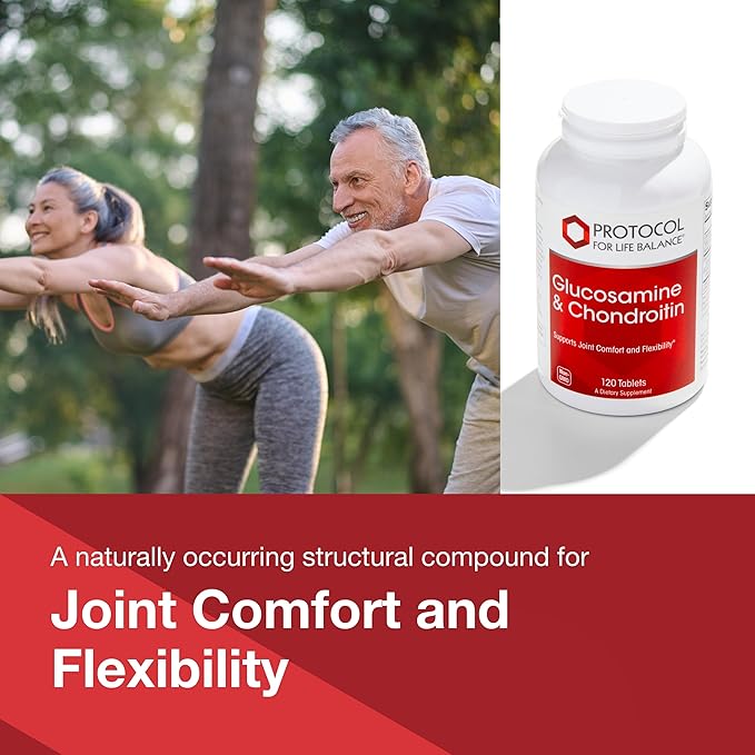 Protocol for Life Balance Glucosamine &amp Chondroitin - Joint Support - Non-GMO &amp Dairy Free - 120 Tablets