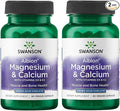 Swanson Albion Chelated Magnesium &amp Calcium 2:1 90 Veg Capsules (2 Pack)