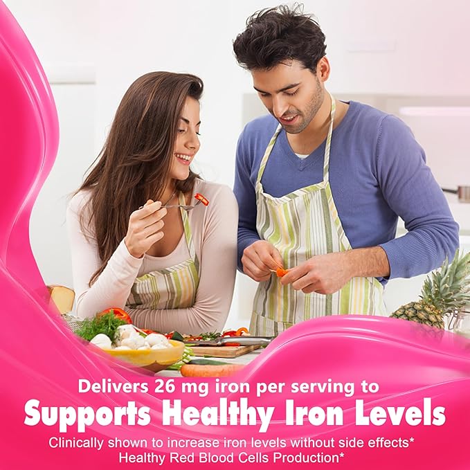 Iron Filled Gummies 26mg + Beet Root Gummies