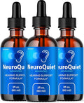 (3 Pack) NeuroQuiet Drops - Official NeuroQuiet Daily Hearing Support All Natural Clean Liquid Advanced Formula for Ear Health Auditory Clarity &amp Inner Ear Balance Reviews 3 Bottles for 3 Months