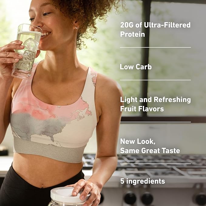 Isopure Clear Whey Isolate Protein Powder Lactose Free Gluten Free Naturally Flavored Citrus Lemonade 20g Protein Per Serving 14.1 Oz 16 Servings (Packaging May Vary)