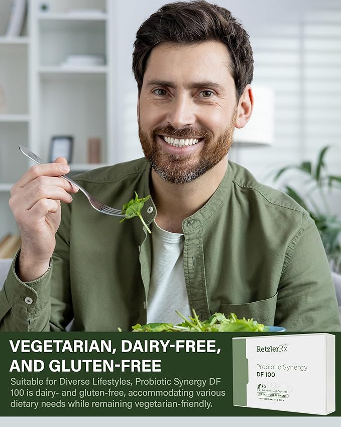 Probiotic Synergy DF 100 Billion CFU - 30 Acid Resistant DRCaps - Lactobacillus Acidophilus La-14 Lactobacillus Plantarum Lp-115 Bifidobacterium Longum Bl-05 HOWARU Bifido HN019