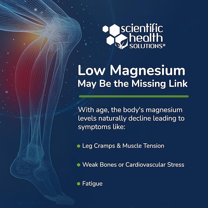 Magnesium Glycinate 150 mg – High‑Absorption Magnesium for Heart Bone &amp Muscle Health – Supports Leg Cramps &amp Cardiovascular Function – Gentle on Stomach Vegan (2-Pack)