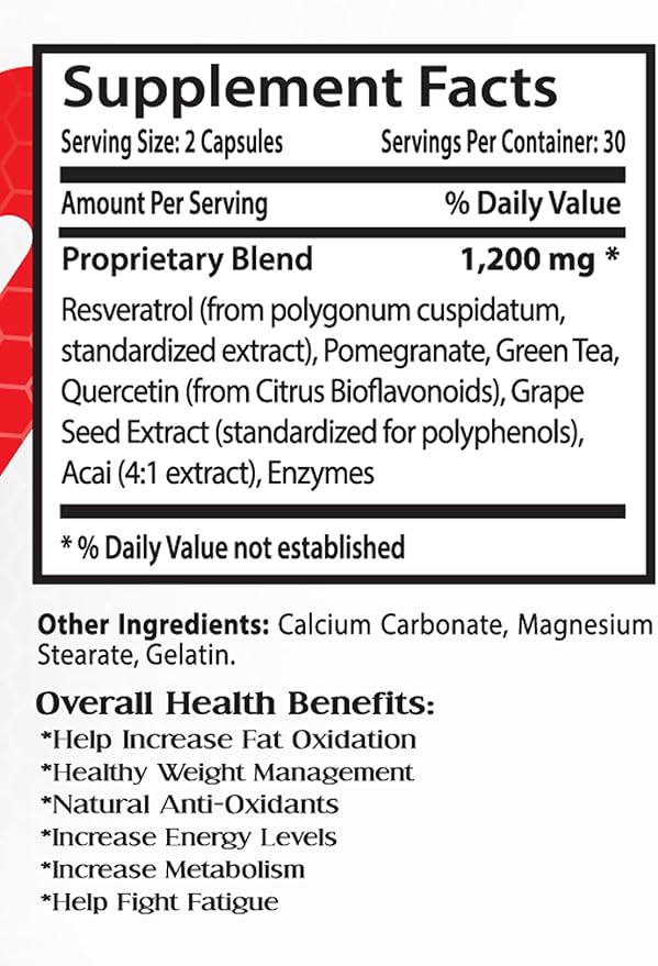 TRANS-RESVERATROL COMPLEX - resveratrol supplement resveratrol complex berry resveratrol Anti-aging resveratrol resveratrol for brain Organic resveratrol supplement Daily resveratrol 3Bot